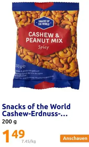 Action Snacks of the World Cashew-Erdnuss 200 g Angebot