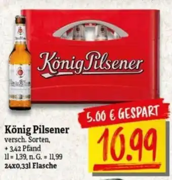 NP Discount König Pilsener versch. Sorten, 24*330ml Angebot