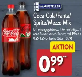 Aldi Nord Coca-Cola/Fanta/ Sprite/Mezzo Mix 1,25 L Flasche Angebot