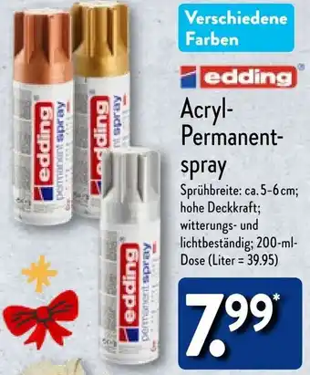 Aldi Nord Edding Acryl-Permanentspray 200 ml Dose Angebot
