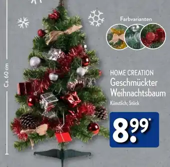 Aldi Nord HOME CREATION Geschmückter Weihnachtsbaum Angebot