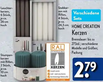 Aldi Nord HOME CREATION Kerzen Angebot