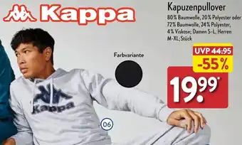 Aldi Nord KAPPA Kapuzenpullover Angebot