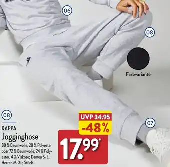 Aldi Nord KAPPA Jogginghose Angebot