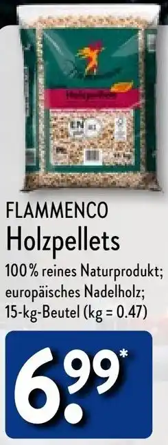 Aldi Nord FLAMMENCO Holzpellets 15 kg Beutel Angebot