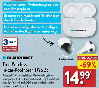 Aldi Nord BLAUPUNKT True Wireless In-Ear-Kopfhörer TWS 25 Angebot