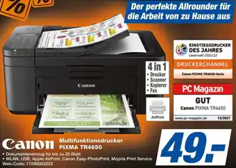 expert Techno Land Canon Multifunktionsdrucker PIXMA TR4650 Angebot