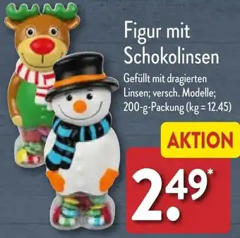 Aldi Nord Figur mit Schokolinsen 200 g Packung Angebot