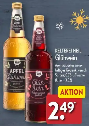 Aldi Nord KELTEREI HEIL Glühwein 0,75 L Flasche Angebot
