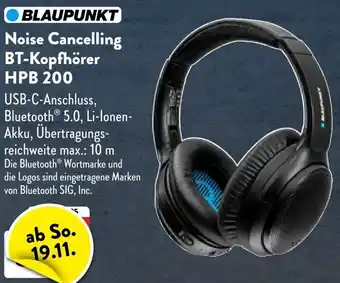 Aldi Nord BLAUPUNKT Noise Cancelling BT-Kopfhörer HPB 200 Angebot