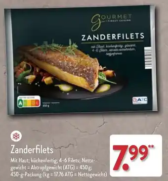 Aldi Nord GOURMET FINEST CUISINE Zanderfilets 450 g Angebot