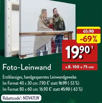 Aldi Nord Foto-Leinwand Angebot