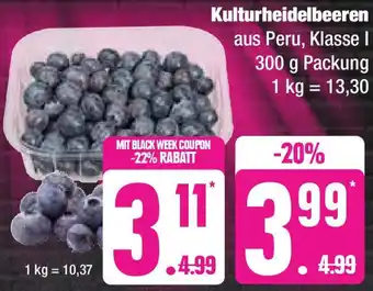 Edeka Kulturheidelbeeren 300 g Packung Angebot