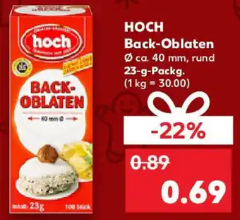 Kaufland HOCH Back-Oblaten 23 g Packg. Angebot