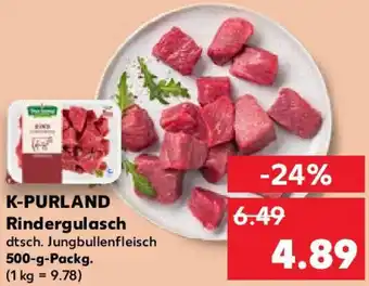 Kaufland K-PURLAND Rindergulasch 500 g Packg. Angebot