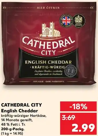 Kaufland CATHEDRAL CITY English Cheddar 200 g Packg. Angebot