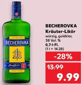 Kaufland BECHEROVKA Kräuter-Likör 0,7 L-Fl. Angebot