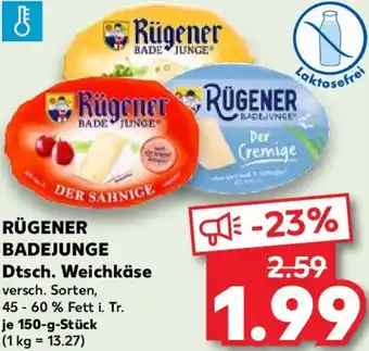 Kaufland RÜGENER BADEJUNGE Dtsch. Weichkäse 150 g Angebot