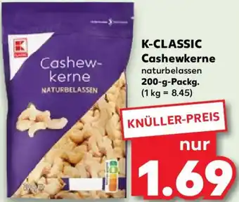 Kaufland K-CLASSIC Cashewkerne 200 g Packg. Angebot