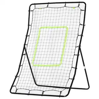 Netto Marken-Discount Homcom fußball rebounder schwarz 80 x 90 x 140 cm (lxbxh) trainingstor torprallwand rückpralltor ballspiel Angebot