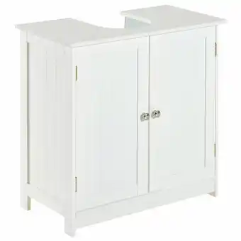 Netto Marken-Discount Homcom waschbeckenunterschrank weiß 60 x 30 x 60 cm (lxbxh) badezimmerschrank waschtischunterschrank unterschrank Angebot