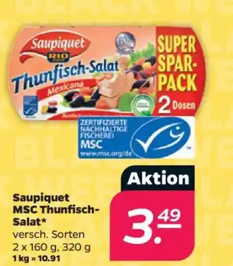 NETTO Saupiquet MSC Thunfisch-Salat versch. Sorten 2 x 160 g, 320 g Angebot