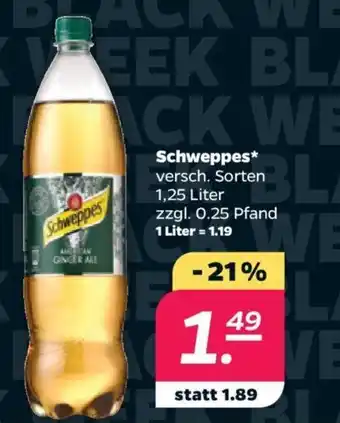 NETTO Schweppes versch. Sorten 1,25 Liter Angebot