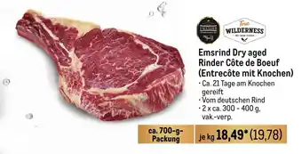 METRO Emsrind Dry aged Rinder Côte de Boeuf (Entrecôte mit Knochen) je  kg Angebot