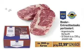 METRO METRO Chef Rinder-Entrecôtesteaks portioniert je kg Angebot