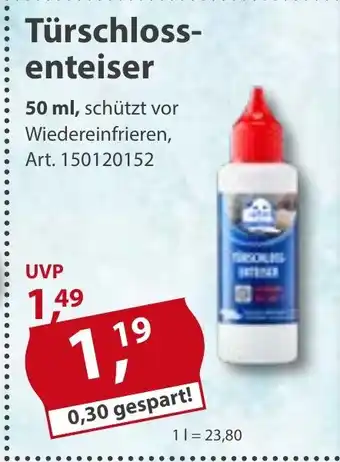 Sonderpreis Baumarkt Türschlossenteiser 50ml Angebot