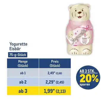 METRO Yogurette Eisbär 75-g-Stück Angebot