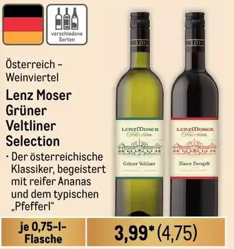 METRO Lenz Moser Grüner Veltliner Selection 750ml Angebot