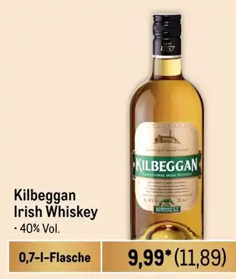 METRO Kilbeggan Irish Whiskey 40% Vol. 0,7-L Angebot