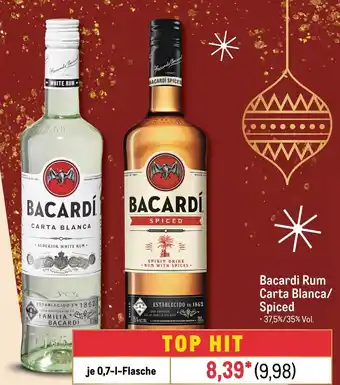 METRO Bacardi Rum Carta Blanca/ Spiced 700ml Angebot