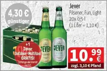 Getränke Quelle Jever Pilsener, Fun, Light Angebot