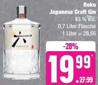 Edeka Roku Japanese Craft Gin 0,7 Liter Flasche Angebot