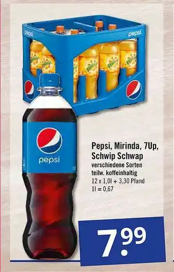 GetränkePartner Pepsi, Schwip-schwap, Mirinda Oder 7up Angebot