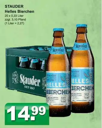 Getränkeparadies Gefromm Stauder Helles Bierchen Angebot