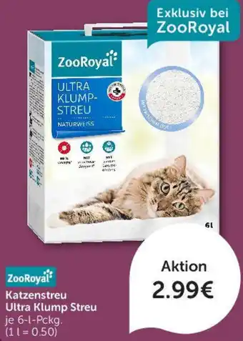 ZooRoyal ZooRoyal Katzenstreu Ultra Klump Streu 6 L Pckg. Angebot