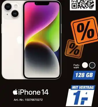 Expert Technomarkt iPhone 14 Angebot