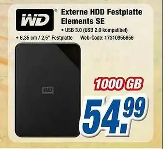 Expert Klein Wd Externe HDD Festplatte Elements SE Angebot