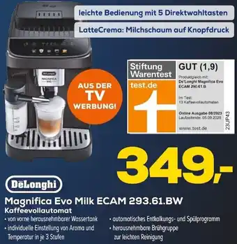 Euronics De'Longhi Magnifica Evo ECAM 290.61.BW Kaffeevollautomat Angebot