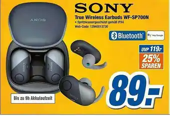 Expert Klein Sony True Wireless Earbuds Wf-sp700n Angebot