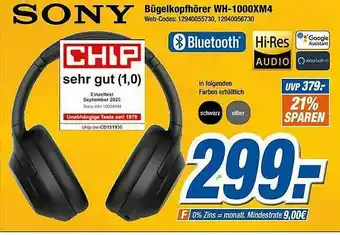 Expert Klein Sony Bügelkopfhörer Wh-1000xm4 Angebot