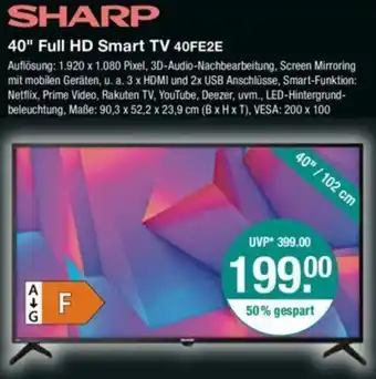 V Markt SHARP 40" Full HD Smart TV 40FE2E Angebot