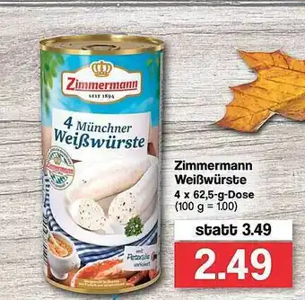 Famila Nord West Zimmermann Weißwürste Angebot