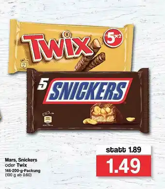 Famila Nord West Mars, Snickers Oder Twix Angebot