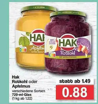 Famila Nord West Hak Rotkohl Oder Apfelmus Angebot