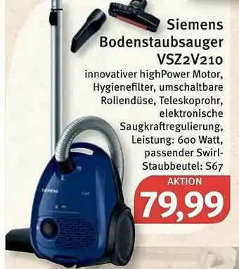 Feneberg Siemens Bodenstaubsauger Vsz2v210 Angebot