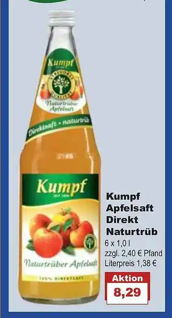 Bilgro Kumpf Apfelsaft Direkt Naturtrüb Angebot